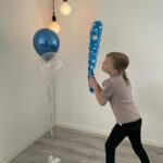 Ballon - Folie - Kølle - Blå Med Stjerner - Image 3