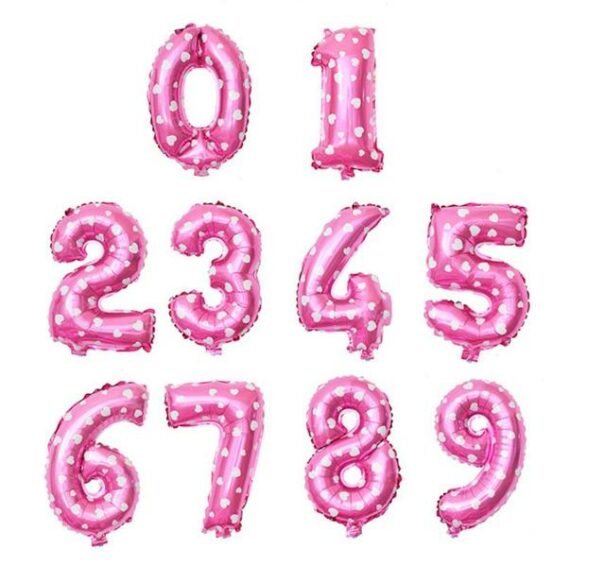 Ballon - Folie - 0 - Pink Med Hjerter - Image 2
