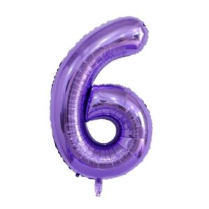 Ballon - Folie - 6 - Lilla - 100 Cm.