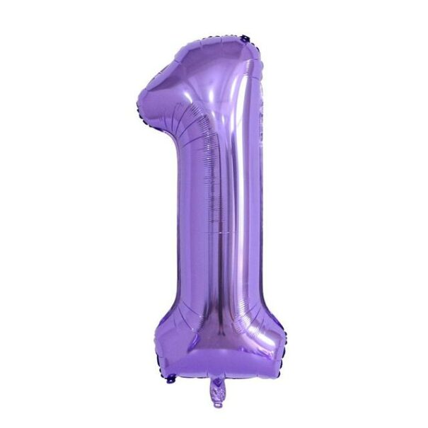 Ballon - Folie - 1 - Lilla - 100 Cm.