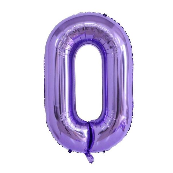Ballon - Folie - 0 - Lilla - 100 Cm.