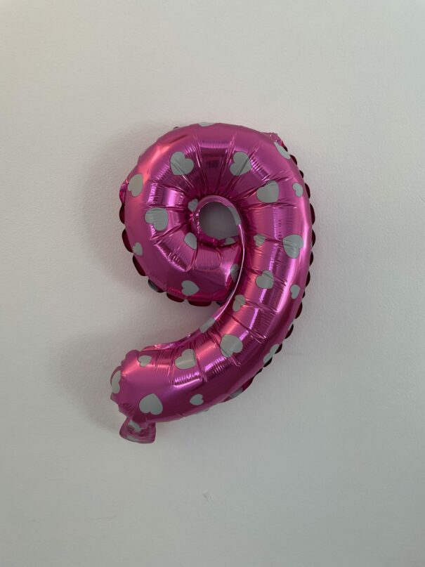 Ballon - Folie - 9 - Pink Med Hjerter