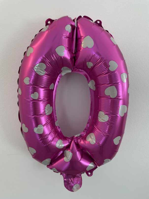 Ballon - Folie - 0 - Pink Med Hjerter