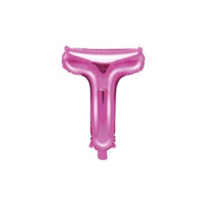 Folie - Ballon - T - Pink - 35 cm.