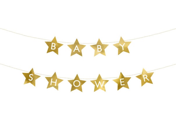 Banner - BABY SHOWER - Guld