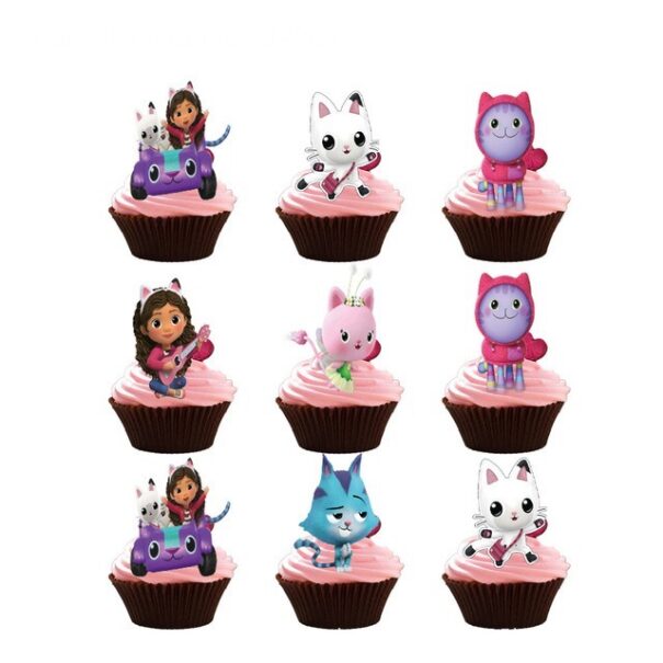 Cupcake Toppers - Gabbys Dukkehus - 24 Stk.