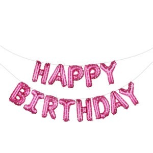 Ballon - Folie - HAPPY BIRTHDAY - Pink Med Hjerter