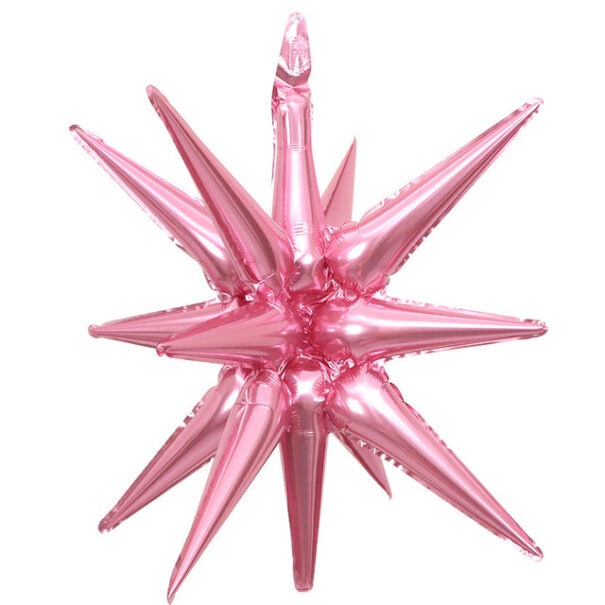 Ballon - Folie - Stjerne - Lys Pink