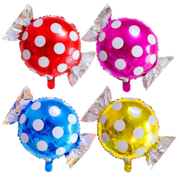 Ballon - Folie - Bolcher - Prikker Blå - Image 2