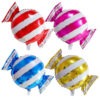 Ballon - Folie - Bolcher - Striber Rød - Image 2