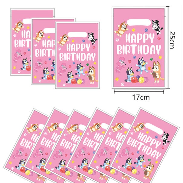 Slik Poser - Bluey - Pink - 10 Stk.