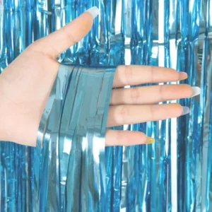 Folie - Glitter Gardin - Himmelblå