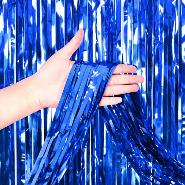 Folie - Glitter Gardin - Blå