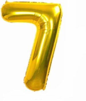Ballon - Folie - 7 - Guld - 86 cm.