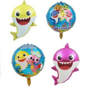 Ballon - Folie - Baby Shark - Gul+Pink+2 Runde