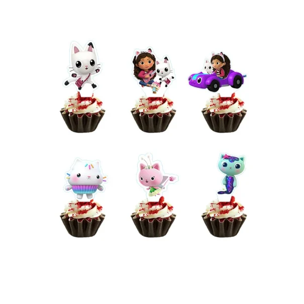 Cupcake Toppers - Gabbys Dukkehus - 24 Stk.