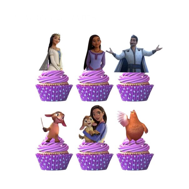 Cupcake Toppers - Ønsket - 24 Stk.