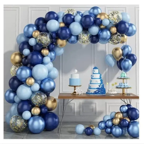 Ballon Bue - Blå/Hvid/Guld
