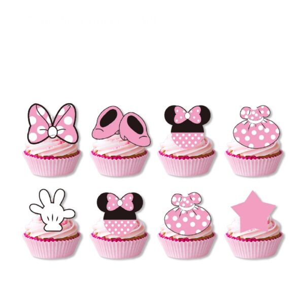 Cupcake Toppers - Minnie Mouse - 24 Stk.