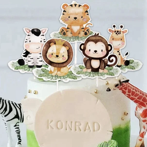 Cupcake Toppers - Jungle Dyr - Image 3