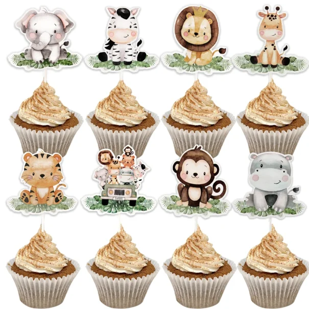 Cupcake Toppers - Jungle Dyr - Image 2