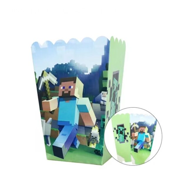 Popcorn Bæger - Minecraft - 6 Stk.