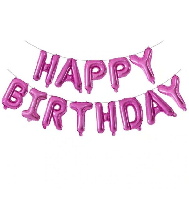 Folie - Ballon - Happy Birthday - Pink