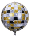 Folie Ballon - Disko Kugle - Sort