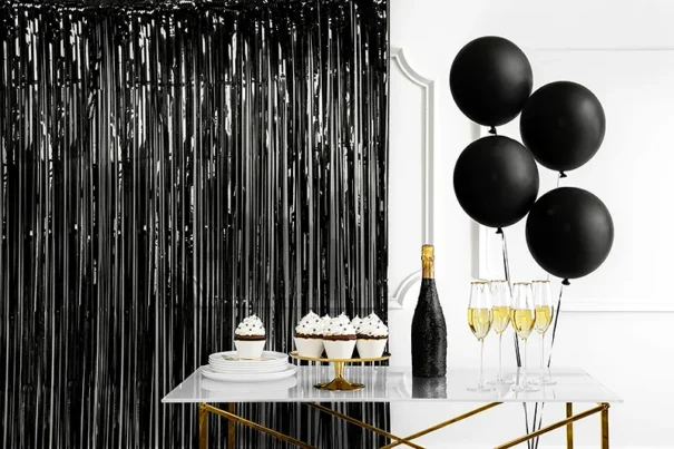 Glitter Gardin - Folie - Sort - Image 2