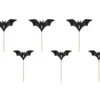 Halloween - Cupcake Topeers - Flagermus - Sort - 6 Stk.