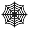Halloween - Dækkeservietter - Spindelvæv - Sort - 4 Stk.