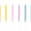 Kagelys - Pastel farver - 6 Stk.