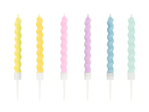 Kagelys - Pastel farver - 6 Stk.