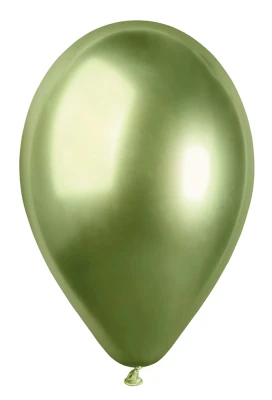 Ballon - Grøn Shiny Chrome - 33 cm.