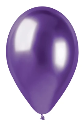 Ballon - Lilla Shiny Chrome - 33 cm.